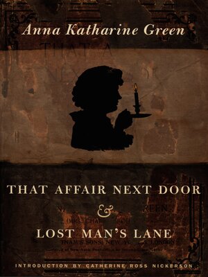 cover image of That Affair Next Door and Lost Man's Lane